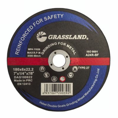 7 "x 1/4" x 7/8 " धातु पीसने की डिस्क तेजी से और साफ कटौती के लिए मोनोक्रिस्टलाइन फ्यूज्ड एल्यूमिना घर्षण के साथ