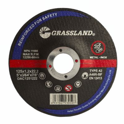 स्टेनलेस स्टील और राल बंधे हुए सामग्री के साथ गैर लौह धातु पर तेजी से सीधी और साफ कटौती के लिए 125 मिमी काटने की डिस्क