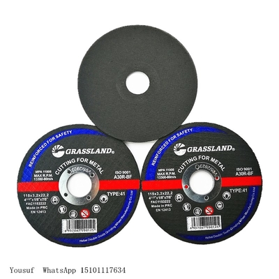 60# ग्रिट 125 X 3 X 22.23mm मेटल ग्राइंडिंग डिस्क टाइप 42 ग्रासलैंड