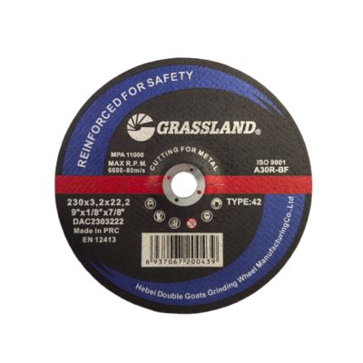 9" 230mm X 3.2mm X 22.2mm स्टेनलेस स्टील कटिंग डिस्क एंगल ग्राइंडर का उपयोग करना EN 12413