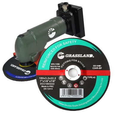 रेज़िन स्टोन कटिंग डिस्क 180 मिमी व्यास 3.2 मिमी मोटाई 22.2 मिमी छेद का आकार हाई स्पीड एंगल ग्राइंडर के साथ संगत