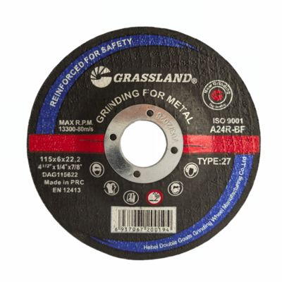ग्रासलैंड धातु पीसने की डिस्क 115mm X 6mm X 22.2mm सटीक कंपन मुक्त काटने के लिए